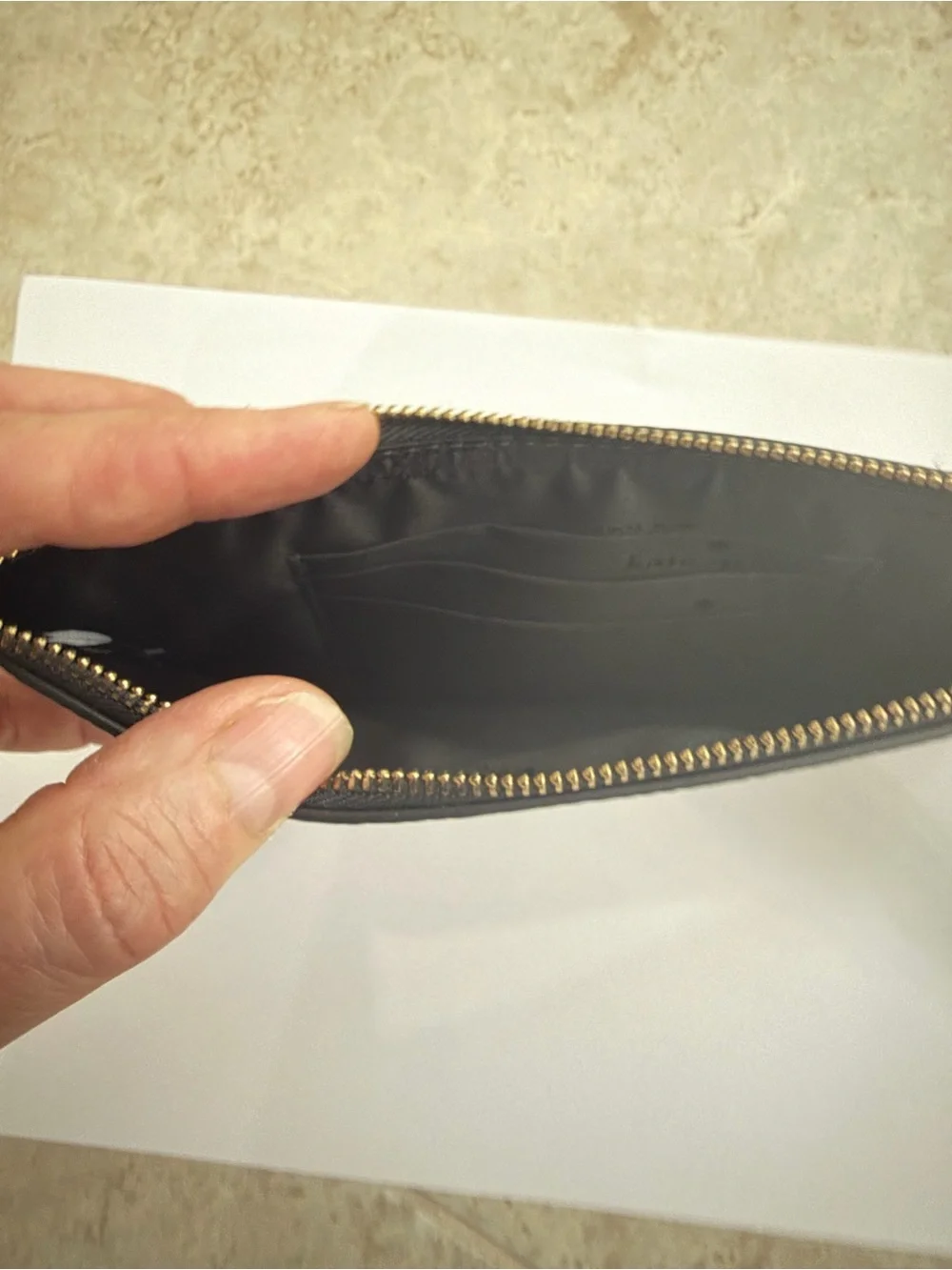 Kate Spade Lucy Medium L Zip Wristlet Black Pebbled Leather KE574 NWT